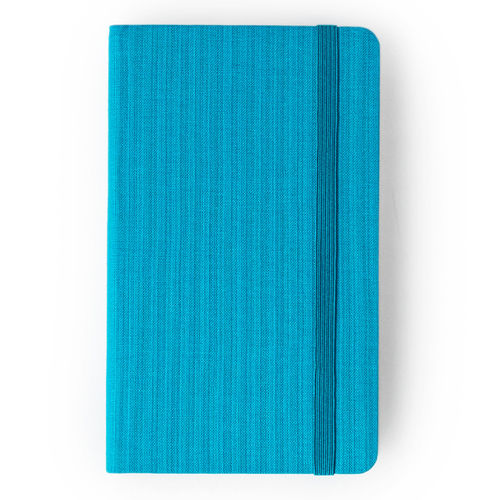 Comma Weave - A6 Size - Hard Bound Notebook - (Peacock Blue)