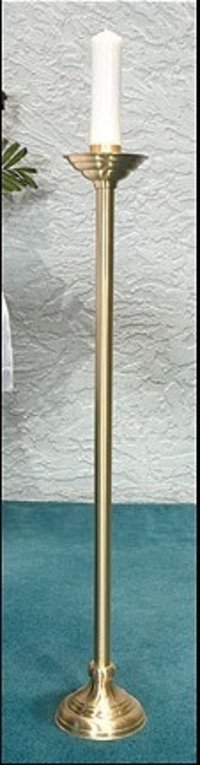 BRASS CROSS ENGRAVED WITH FOUR CANDLE HOLDER CHURCH SUPPLIES