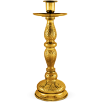 BRASS CROSS ENGRAVED WITH FOUR CANDLE HOLDER CHURCH SUPPLIES