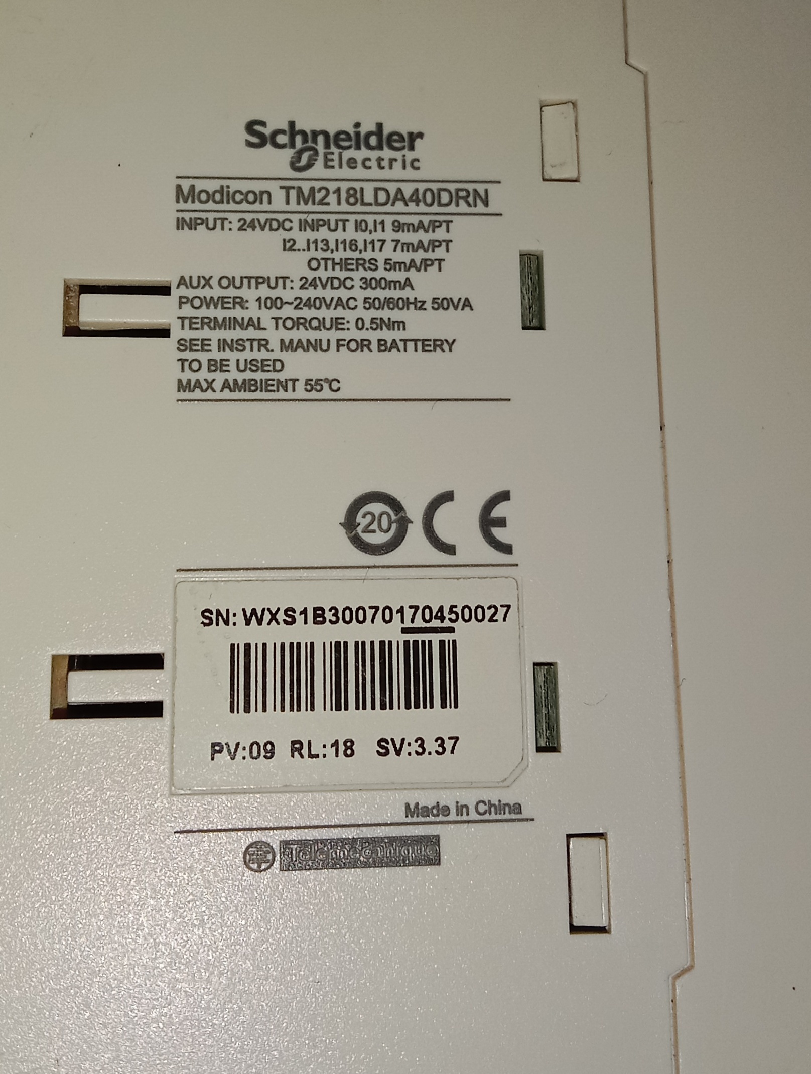 SCHNEIDER LOGIC CONTROLLERS TM218LDA40DRN