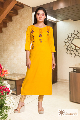 Cotton Embroidery Casual Kurti