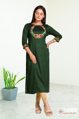 Cotton Embroidery Casual Kurti