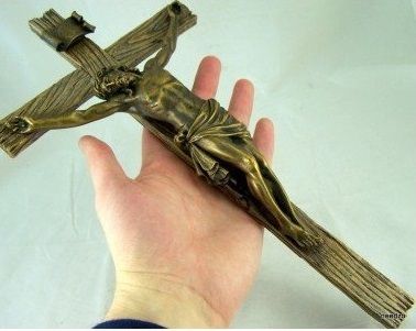 Brass Jesus Cross Wall Hanging With Cruicifix Church Supplies