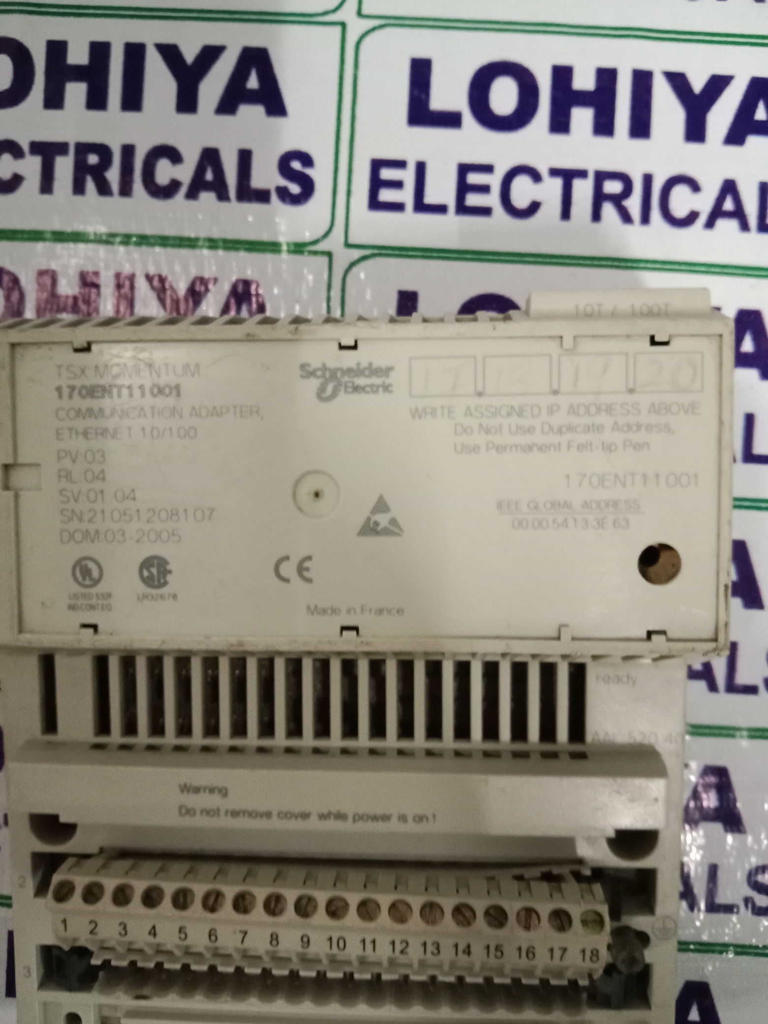 SCHNEIDER ELECTRIC AND SUPPLY 170ENT11001