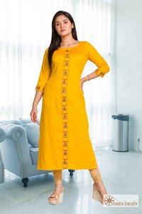 Cotton Embroidery Casual Kurti