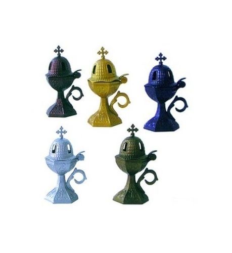 ALUMINIUM FIVE DIFFERENT COLOUR IN INCENSE BURNER CHURCH SUPPLIES