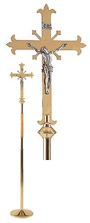 BRASS AND WOOD CHURCH CROZIER CHURCH SUPPLIES