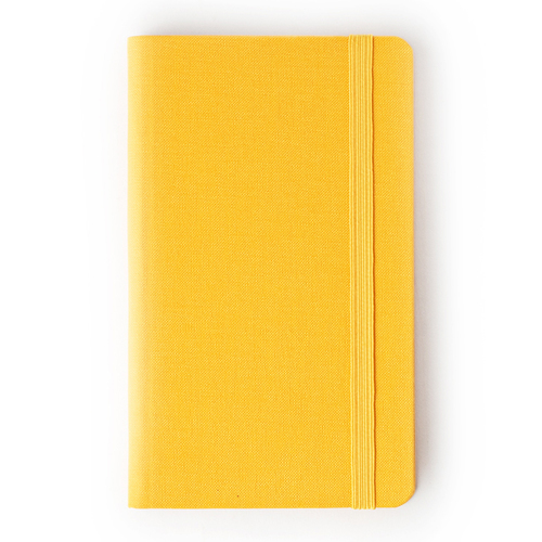 Comma Weave - A6 Size - Hard Bound Notebook - (Mustred Yellow)