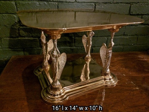 BRASS TABLE FOR CHURCH WITH ANGEL CREMATION URN FUNERAL SUPPLIES
