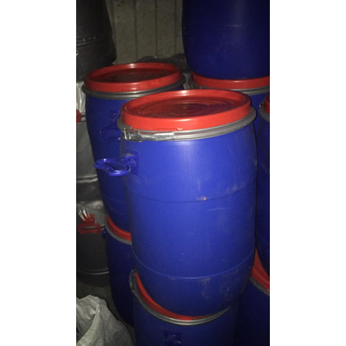 Blue Cylindrical Plastic HDPE Drum