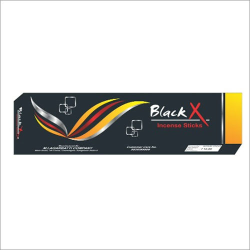 Black X Incense Sticks Box