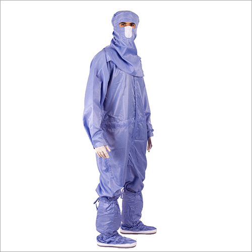 Non Linting Clean Room Antistatic / Esd Coverall (Coverall, Hood, Booties, Bag)