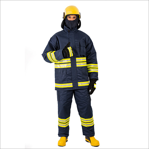 Navy Blue Fire Fighting Suit / Fire Proximity Suit - Protecsafe