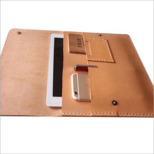 Brown Corporate Leather Tablet Bag