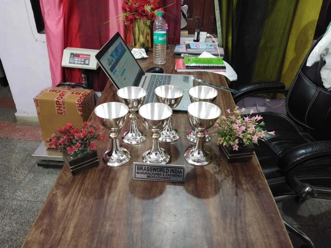 BRASS SHINING CHURCH CHALICE CHURCH SUPPLIES
