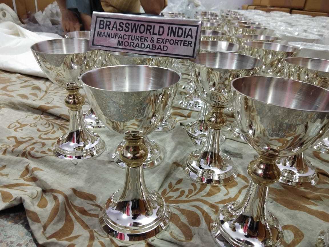 BRASS SHINING CHURCH CHALICE CHURCH SUPPLIES