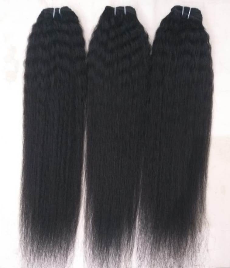 Brazilian Steamed Kinky Straight Human Hair extensions