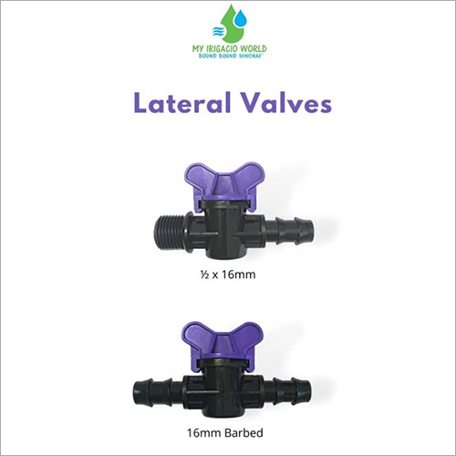 Lateral Valve 16mm For Water Flow Control Drip Irrigation (Pack of 10)