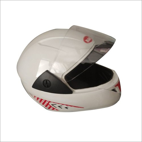 White Plastic Full Face Bike Helmet