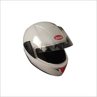 White Plastic Full Face Bike Helmet