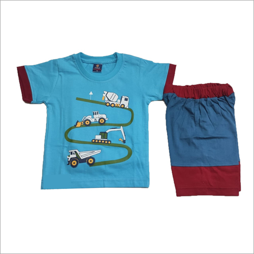 Kids Cotton Casual T-Shirt And Shorts Set