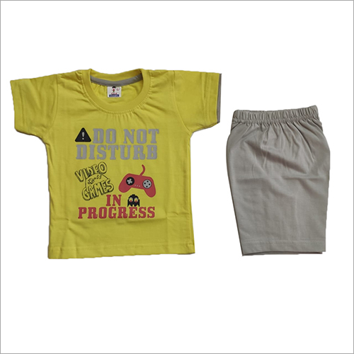 Kids Soft Cotton Casual T-Shirt And Shorts Set