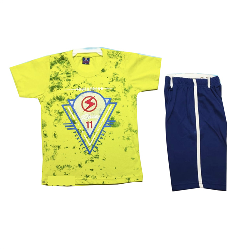 Kids Pure Cotton Casual T-Shirt And Shorts Set
