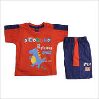 Kids Red T-Shirt and Purple Shorts