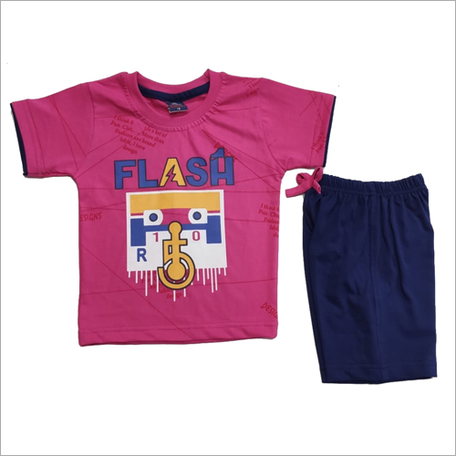 Pink T-Shirt and Purple Shorts For Kids