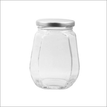 Crown Honey Glass Jar