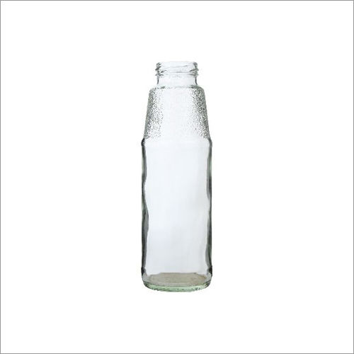 Frosted Neck Milk And Juice Glass Bottle