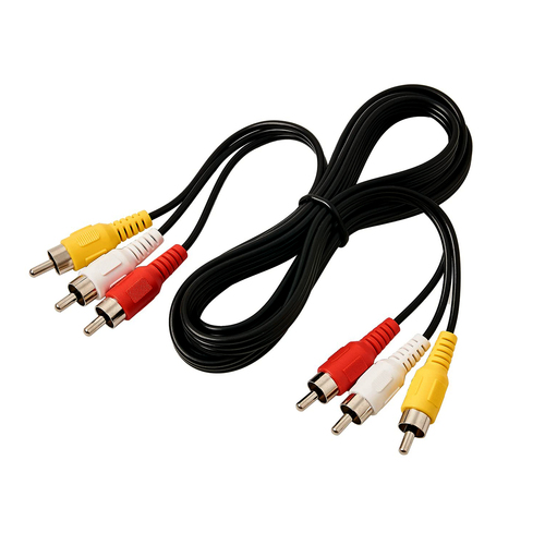 3 RCA Composite Audio Video AV Cable