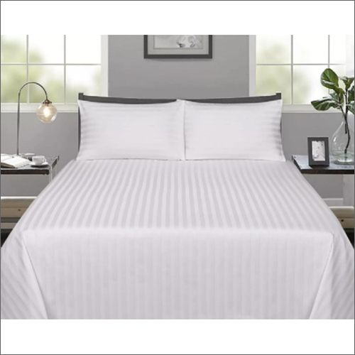 Disposable Cotton Satin Stripes Bed Sheet