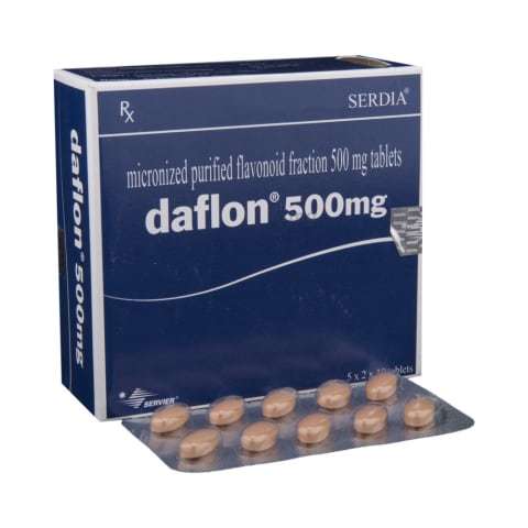 Micronized Purified Flavonoid Fraction 500 mg Tablets