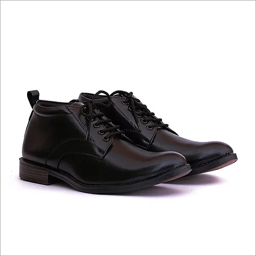Mens Synthetic Leather Lace Up Black Chukka Formal Shoe Footwear Size: 6