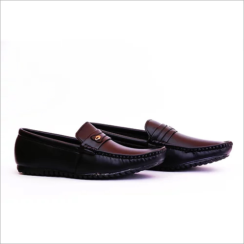 Mens Faux Leather Pull On Loafers