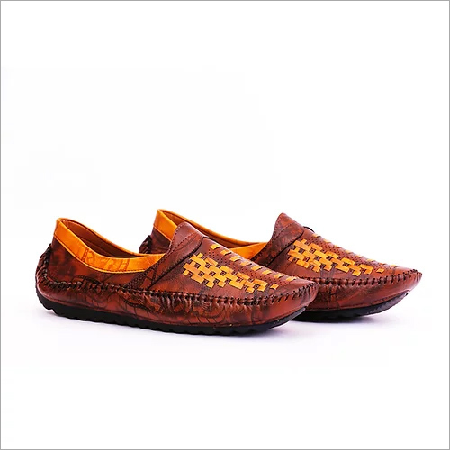 Any Season Men Synthetic Leather Textured Brown Espadrills Loafers Shoe Footwear