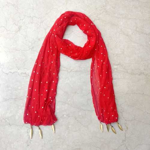 Dew Drop Foil Print Dupatta - Nazmin Chiffon, Customized Size | All-Season Ethnic Wear in Every Color