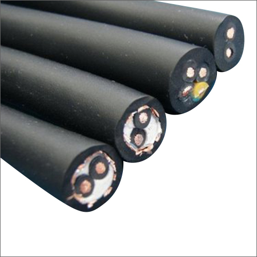 Magnet Crane Rubber Cable - 2 Core, 100 Mtr Length, Black | Rated Voltage 1100 Volt, Stranded Conductor Design for Magnetic Crane Applications