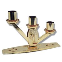 BRASS STANDARD STYLE CANDLE HOLDER CHURCH SUPPLIES