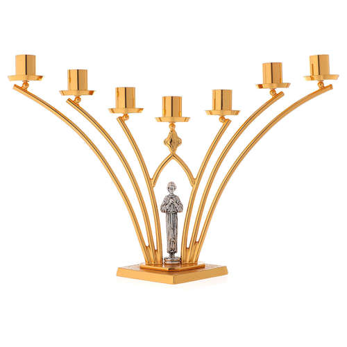 BRASS JESUS PRAYING MENORAH CANDLE HOLDER CHURCH SUPPLIES