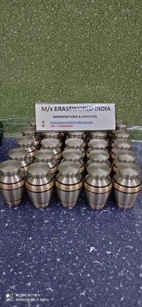 FULL ENGRAVED BRASS MINI CREMATION URN FUNERAL SUPPLIES
