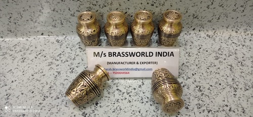 BRASS FULL ENGRAVED HIGH QUALITY MINI CREMATION URN FOR ASHES FUNERAL SUPPLIES