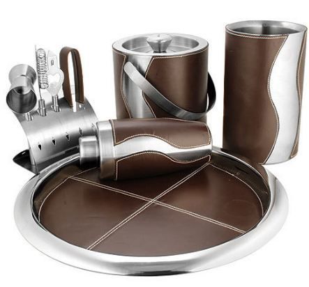 Leather Barware Set