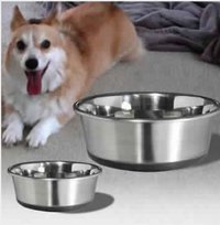 Stainless Steel Pet Bowl - 12 Cm & 15 Cm Diameters, Silicone Base | Adjustable 2-in-1 Design For Dogs & Cats, Non-spill Feeding Solution