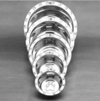 Stainless Steel Embossing Pet Bowl - Multi-size, Silver, Mirror-polished | Anti-skid Base, Rust Resistant, Dishwasher Safe