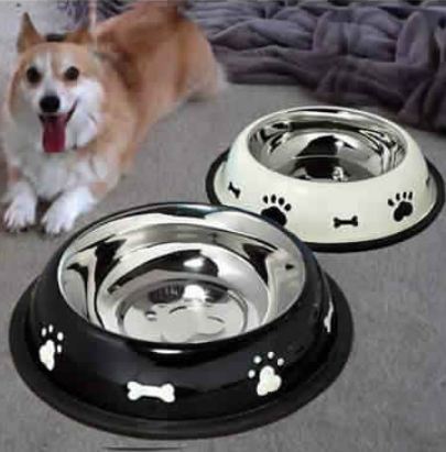 Stainless Steel Colored Dog Bowl