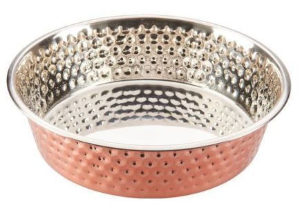 Copper Hammered Finish Pet Bowls