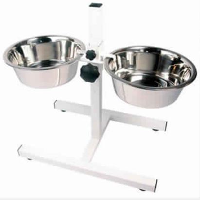 Stainless Steel Adjustable Stand Dog Bowl