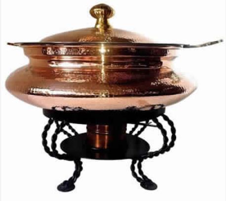 Classic Copper Hammered Mumtaz Mahal chafer